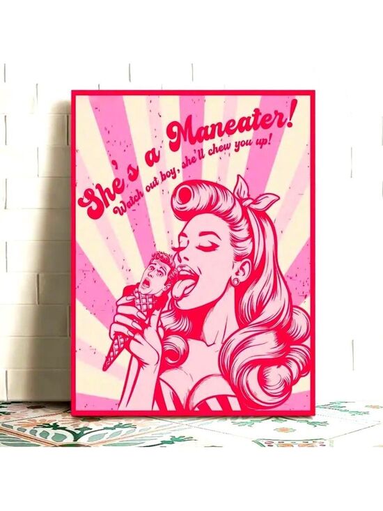 Boutique Other - Maneater Canvas Vibrant Bold Unframed Print